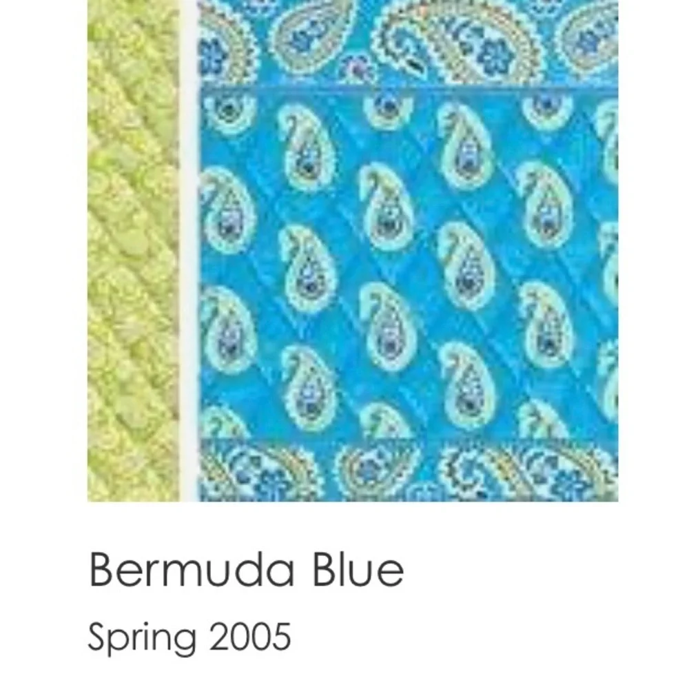Vintage VERA BRADLEY Bermuda Blue 2005 Baby Bag Green Paisley Changing Pad Y2K